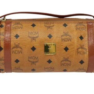 MCM Cognac Monogram Shoulder/Crossbody Bag
